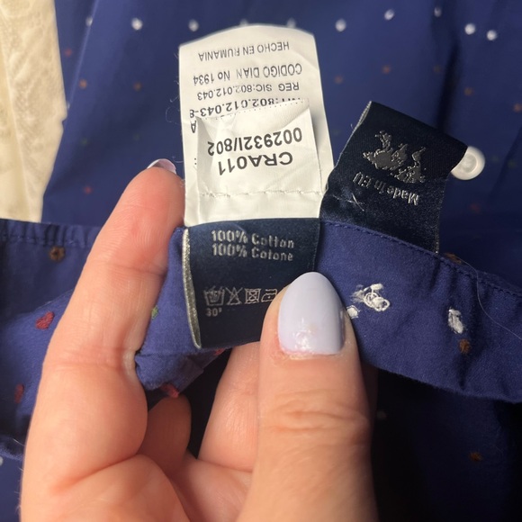 Harmont & Blaine 100% Navy Blue Patterned Shirt (Inv. #001) - Picture 10 of 14